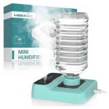 HOMDIS Portable Humidifiers for Travel, Small Mini Humidifier with Auto Shut-Off, Nightlight and Storage Bag for Hotel, Bedroom or Office, Plant Humidifier Indoor, Green - Retail: $20