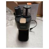 Tastyle Single Serve One Cup Coffee Maker, for K Cups and Grounds, Mini Coffee Maker with Portable Handle, 6 to 12 Oz Brew Size, for Travel, Camping, Office, RV and Dorm, 120V, Black and Gold - Retail