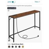 Industrial Console Table with Power Outlet - Retail: $89