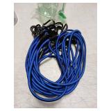 Inch Heavy Duty Carabiner Bungee Cord Outdoor with 190 Lbs Max Break Strength, Bungee Straps with Upgraded Carabiner Hooks for Luggage Rack, Cargo, Hand Carts, Bike, Camping, etc (Blue) 8 pcs  - Retai