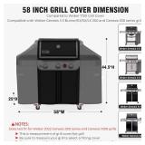 Ultimate Durable Grill Cover for Weber Genesis 300 & Genesis II 300 Series Grills,Heavy Duty Waterproof Rip-Proof 58" BBQ Cover,Fade Resistant 7130 Gas Grill Cover with Strap for Weber 3 Burner Grill 