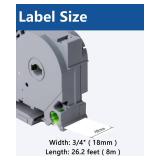 Msudoku TZe 141 Label Compatible with Brother TZe Tape 18mm 0.7 Laminated Clear Tape P Touch TZe141 TZ141 Tz 141 for PTD400 PTD600 PTD1880 PT1890W Label Maker (Black on Clear, 3-Pack) - Retail: $13