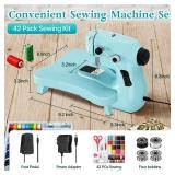 Mini Sewing Machine, Portable with Extension Table & Sewing Kit, Dual Speed Control, Built-in Light, Ideal for Beginners & Quick Household Repairs