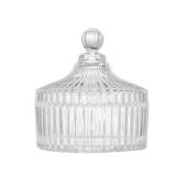 COSHINE Extra Large Body Powder Puff Dish, Powder Puff Crystal Container, Body Puff Jar, Puff not Including