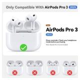 Ljusmicker for AirPods Pro 3 Case 2025 with Cleaner Kit,Soft Silicone Protective Cover for Apple AirPods Pro 3rd Generation Cases for Women Men,AirPod Pro 3 Case Accessories with Keychain-Black - Reta