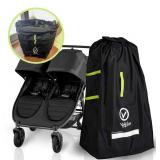 V VOLKGO Super Extra Large Stroller Bag for Airplane with Padded Backpack Shoulder Straps, Double Stroller Cover for Air Travel, Jogger & Carrier - Fits All, Gate Check Bag, Waterproof Travel Cover. -