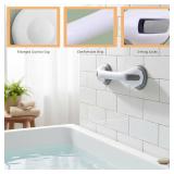 2026 New Grab Bars for Bathtubs and Showers, 2 Pack Heavy Duty Shower Handle 12 Inch Suction Cup Removable Handrails Bath Grip for Elderly, No Drilling - Retail: $17