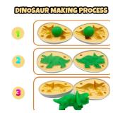 Fuijeuj Playdough Dinosaur Eggs Sets,Playdough Sets for Kids Ages 4-8,Toddler Easter Basket Stuffers,Easter Dino playdoh Dinosaur Play Dough Eggs Molds Toys Gifts - Retail: $13