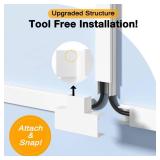 Delamu 157in Cord Hider Wall, TV Cable Hider Cord Covers for Wires on Wall, Large Cable Management Raceway, Paintable Wire Hiders Wire Covers for Cords for TV on Walls, 10 X L15.7 W1.18 H0.6in, White 