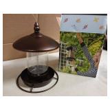 Youvip Metal Roof Bird Feeder - Chew Proof for Outdoor Hanging Wild Bird Seeds. Bronze - Retail: $19