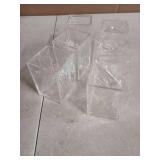 6 Pieces Clear Acrylic Pen Holder Makeup Brush Holder Desktop Holder Desk Goth Accessories Square Stationery Organizer, Transparent Pencil Holder Acrylic for Home Office School - Retail: $15