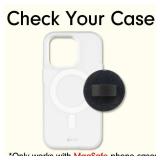 Sonix Magnetic Phone Grip, MagSafe Silicone Ring Loop Grip - Detachable Holder for Hand, Soft MagSafe Grip | Glitter Black - Retail: $20