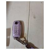 Key Fob Cover for Nissan with Keychain Accessories, Premium Soft TPU Full Protection Key Case for 2023 2024 Rogue Pathfinder Versa 2025 Sentra Patrol Armada Smart Key Shells (5 Buttons,Purple) - Retai