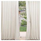 MIULEE Non-See-Through Privacy Linen Curtains 2 Panels, Light Filtering Window Curtains Farnhouse Textured Back Tab Semi Sheer Drapes for Bedroom Living Room, 52 x 84 Inches Long, Linen - Retail: $39