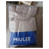 MIULEE Non-See-Through Privacy Linen Curtains 2 Panels, Light Filtering Window Curtains Farnhouse Textured Back Tab Semi Sheer Drapes for Bedroom Living Room, 52 x 84 Inches Long, Linen - Retail: $39