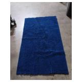 Navy Blue Chenille Bath Mat 36" x 59" - Retail: $12