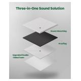 Topnaca 12 Pack Sound Proof Foam Panels for Walls Soundproofing Studio - Noise Reducing Soundproof MLV Barrier with Sound Dampening & Proofing, Noise Deadening Blocking & Cancelling Reduction - Retail