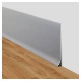 LSGCQ Flexible Baseboard Molding Trim 4 Inch x 60 Feet Self-Adhesive Vinyl Wall Base Peel and Stick Cove Base Rubber Wall Moulding Trim (Gray) - Retail: $65