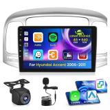Inefala 4G 64G Radio for Hyundai Accent 2006-2011 CarPlay Car Stereo Android 15 IPS 9" Touchscreen Android Auto Backup Camera Bluetooth 5.0 GPS EQ 13UI - Retail: $139