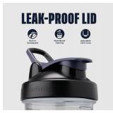 BlenderBottle Shaker Bottle Pro Series Perfect for Protein Shakes and Pre Workout, 24-Ounce, Black/Clear - Retail: $15