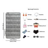ANZORG Hanging Baby Shoes Organizer Baby Headband Holder Closet Organizer for Baby Bow Socks Underwear with 30 Clear Pockets (GREY) - Retail: $13
