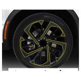 BOGAR TECH DESIGNS Rim Chrome Delete Overlay Compatible with Mitsubishi Outlander 2022-2025, Gloss Black - Retail: $60