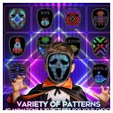 ORWINE Halloween LED Mask for Kids, Light Up Masks with Gesture Sensing, Halloween Masks LED Lighted Face Transforming Mask for halloween Costume Cosplay Party Birthday Gifts for Teen Boys Girls - Ret