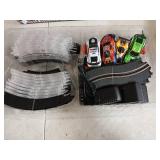 2-in-1 Slot Car Race Track Set with 4 High-Speed Cars, Electric Track, Dual Racing Game with 2 Controllers, Circular Overpass Design Featuring Flash Tracks. Toy Gift for Boys Kids Ages 4-6 6-8 8-12 - 