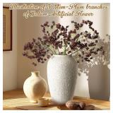 Thiccywoov 3 Pcs Plum Faux Berry Stems Artificial Dusty Sedum Berry Stems Picks Branches Faux Spray for DIY Holiday Farmhouse Home Mantel Harvest Decorations (16 Inch) - Retail: $19