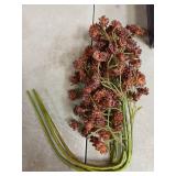 Thiccywoov 3 Pcs Plum Faux Berry Stems Artificial Dusty Sedum Berry Stems Picks Branches Faux Spray for DIY Holiday Farmhouse Home Mantel Harvest Decorations (16 Inch) - Retail: $19