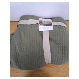 King Jersey Quilt Dark Olive Green Heather - Threshold: Knitted Coverlet, Machine Washable, OEKO-TEX Certified