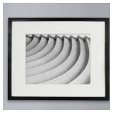 16" x 20" Matted to 11" x 14" Thin Gallery Frame Black - Threshold: Modern Style, Beveled Acid-Free Mat, MDF Composite