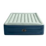 Intex Elevated 18" Pillow Rest Queen Air Mattress with Internal Pump - Off-White/Blue - Retail: $69
