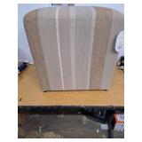 Lynwood Square Upholstered Cube Ottoman Beige Engineered Striped - Threshold designed with Studio McGee - Retail: $110