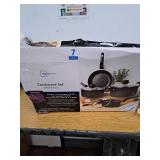Mainstays 7 Piece Non Stick Aluminium  Pots and Pans Cookware Set - Black