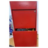 Space Solutions 18in. Deep 3 Drawer Mobile Letter Width Vertical File Cabinet  Red - Retail: $186