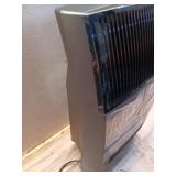 1500-Watt 20 in. Black Electric Console Ceramic Space Heater with Tip-Over Switch, Adjustable Louvers, Timer, Remote - Retail: $90