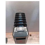 1500-Watt Black Indoor Electric Oil-Filled Radiator Convection Radiant Space Heater with Remote Control for Living Space  (Missing one support foot)- Retail: $100