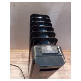 1500-Watt Black Indoor Electric Oil-Filled Radiator Convection Radiant Space Heater with Remote Control for Living Space - Retail: $100