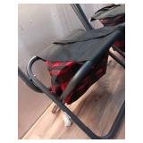 Pack of 2 ,Buffalo Check Outdoor Foldable Chair with Cooler Red/Black - Woolrich x Target - Retail: $80
