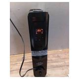1500-Watt Black Indoor Electric Oil-Filled Radiator Convection Radiant Space Heater with Remote Control for Living Space - Retail: $100