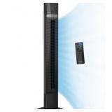 48 in. Xtra Air 4-Speed Tower Fan in Black with Carry Handle, Oscillating, Remote Control, Nighttime Setting, Timer (Missing Control)- Retail: $107