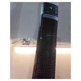 48 in. Xtra Air 4-Speed Tower Fan in Black with Carry Handle, Oscillating, Remote Control, Nighttime Setting, Timer (Missing Control)- Retail: $107