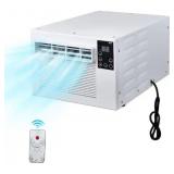 2,500 BTU Portable Air Conditioner Cools 45 sq.ft. with Dehumidifier and Remote for Camping, Fishing and RV in White 110V  - Retail: $272