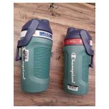 Pack of 2 ,40 oz Leak-Proof Water Bottle with Fence Hook  Non-Slip Grip and Twist-Off Lid.