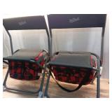 Pack of 2 ,Buffalo Check Outdoor Foldable Chair with Cooler Red/Black - Woolrich x Target - Retail: $80
