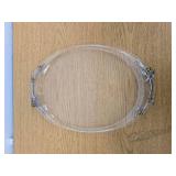 Fitz and Floyd Natures Greeting Clear Glass Tray