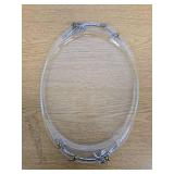 Fitz and Floyd Natures Greeting Clear Glass Tray