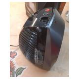 VH240 1500-Watt Gray Indoor Electric Fan Space Heater with Adjustable Thermostat , 3-Heat Settings, Safety Features - Retail: $80