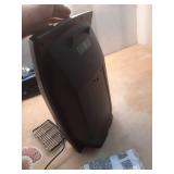 1500-Watt 20 in. Black Electric Console Ceramic Space Heater with Tip-Over Switch, Adjustable Louvers, Timer, Remote - Retail: $90